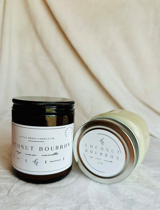 Coconut Bourbon | Soy Wax candle | Wooden Wick