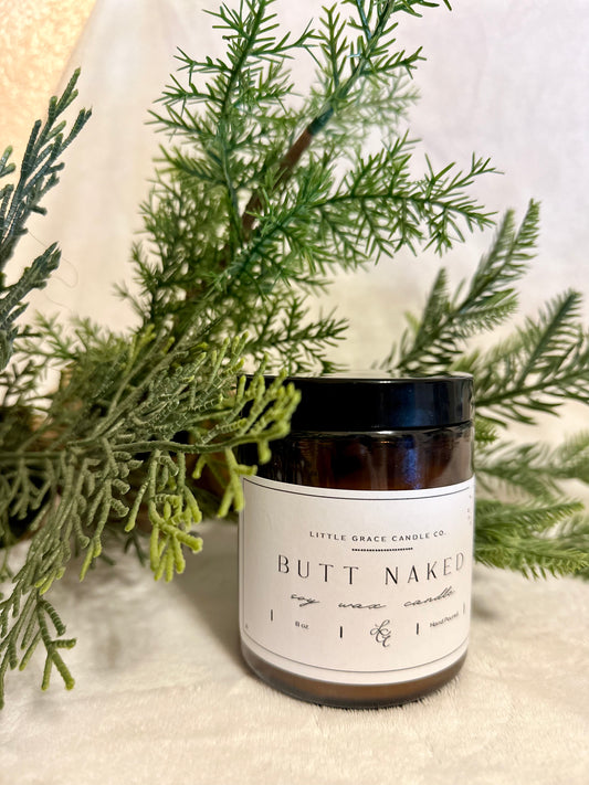 Butt Naked | Soy Wax Candle | Wooden Wick